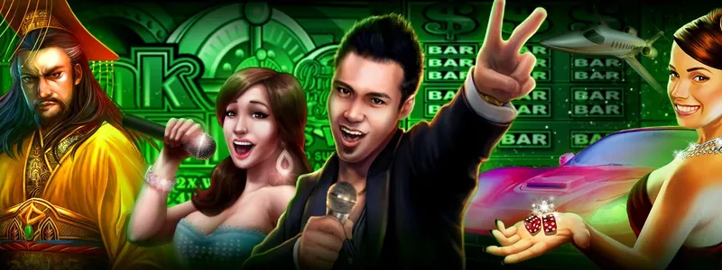 Gaming Club slot characters celebrating